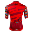 Load image into Gallery viewer, Gambler cycling red jersey for men with rainbow blocks on arms and pockets