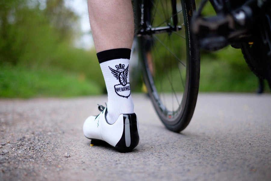 Cycling Socks - Revival Collection | First Edition - White - Socks - Wearwell Cycle Company