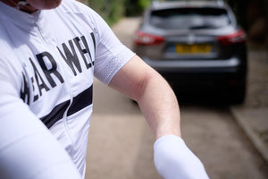 Arm Warmers - Revival Collection | White - Wearwell Cycle Company